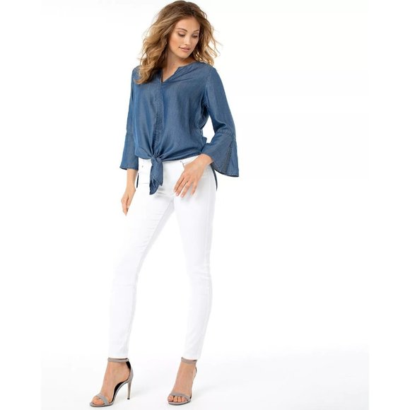 LIVERPOOL Los Angeles Gia Glider Ankle Jeans in White - NWT - Picture 5 of 5